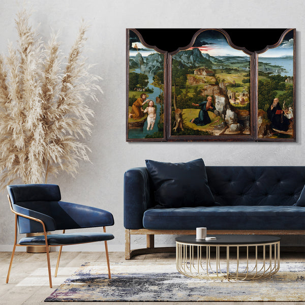 Leinwandbild Joachim Patinir - Die Buße des heiligen Hieronymus