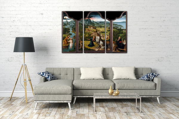 Leinwandbild Joachim Patinir - Die Buße des heiligen Hieronymus