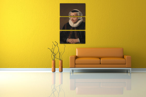 Leinwandbild Stil von Jacob Backer - Portrait einer alten Frau
