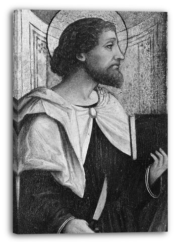 Leinwandbild Werkstatt von Bergognone - Die Zwölf Apostel: Die Heiligen Bartholomäus, Andreas, Matthäus, Jakobus der Größere, Thaddeus, Philippus, Jakobus der Geringere, Simon, Petrus, Paulus, Thomas und Johannes