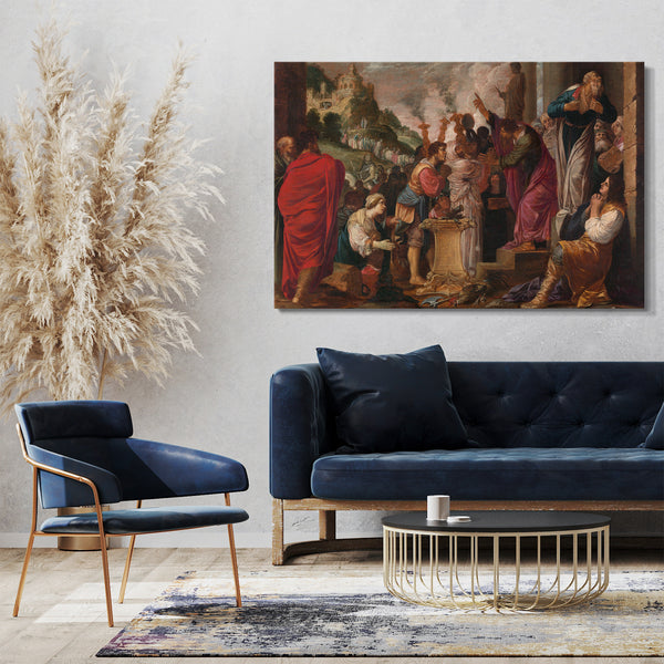 Leinwandbild Jacob Pynas - Paul und Barnabas in Lystra