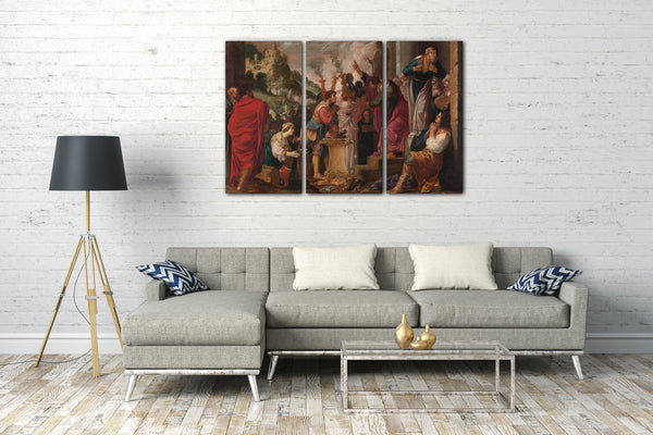 Leinwandbild Jacob Pynas - Paul und Barnabas in Lystra