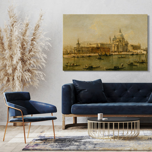 Leinwandbild Werkstatt von Francesco Guardi - Venedig: Die Dogana und Santa Maria della Salute