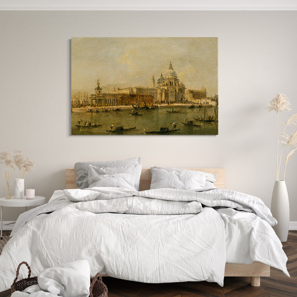 Leinwandbild Werkstatt von Francesco Guardi - Venedig: Die Dogana und Santa Maria della Salute