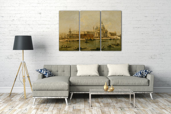 Leinwandbild Werkstatt von Francesco Guardi - Venedig: Die Dogana und Santa Maria della Salute