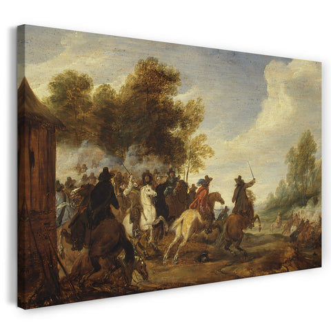 Leinwandbild Adam Frans van der Meulen - Eine Kavallerie-Verlobung