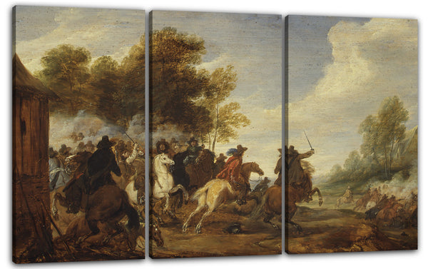 Leinwandbild Adam Frans van der Meulen - Eine Kavallerie-Verlobung