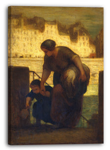Leinwandbild Honoré Daumier - Die Wäscherin