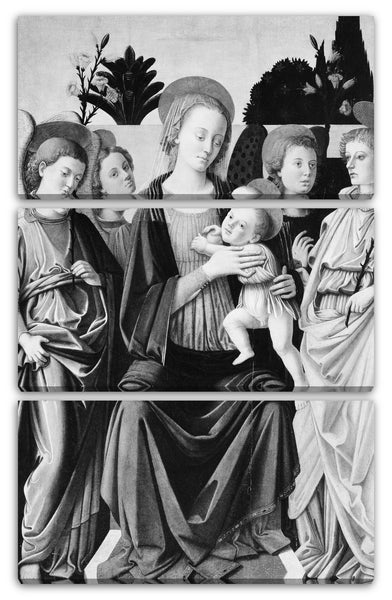 Leinwandbild Italienischer (Florentiner) Maler (drittes Viertel 15. Jahrhundert) - Madonna und Kind mit Engeln