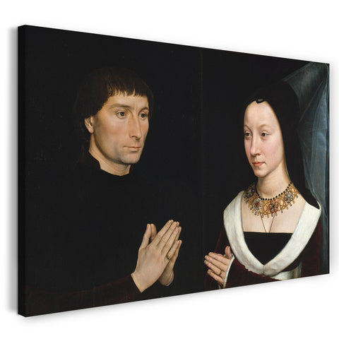 Leinwandbild Hans Memling - Tommaso di Folco Portinari (1428-1501); Maria Portinari (Maria Maddalena Baroncelli, geb. 1456)