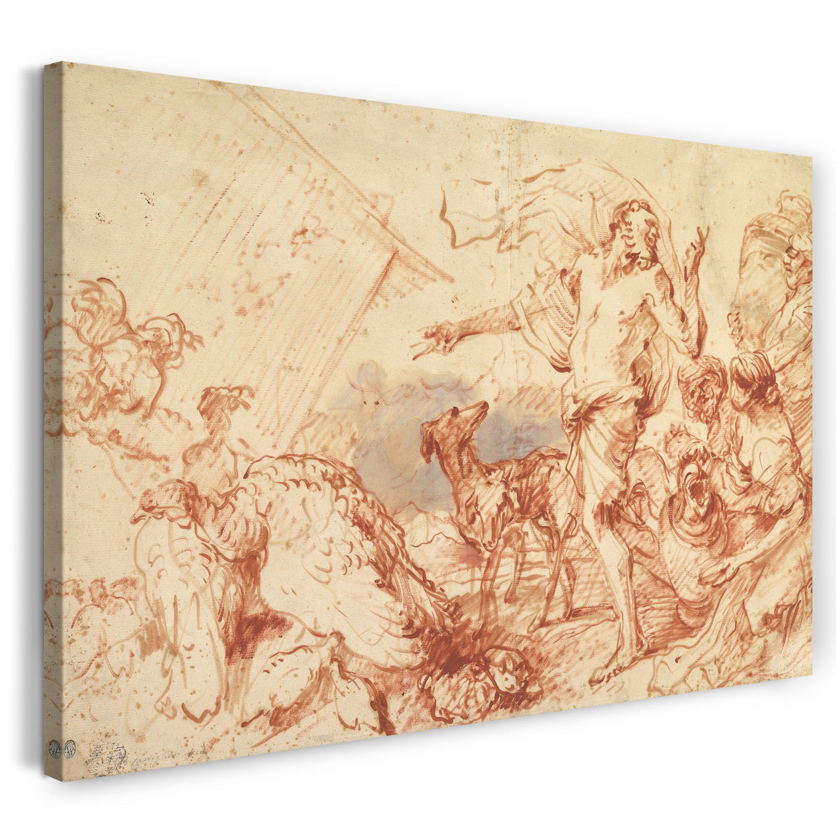 Leinwandbild Giovanni Benedetto Castiglione - Noah Betritt die Arche