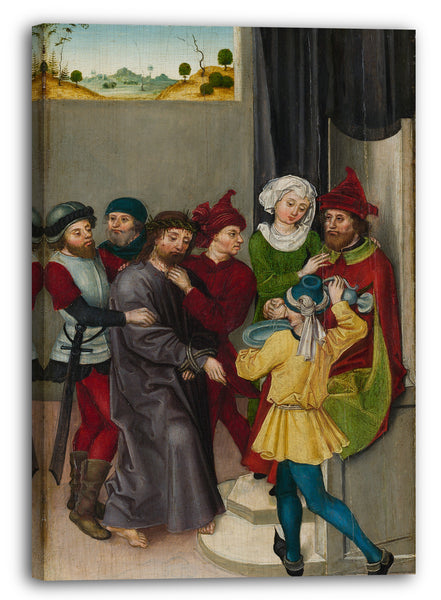 Leinwandbild Ludwig Schongauer - Christus vor Pilatus; Die Auferstehung