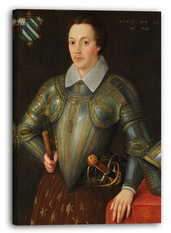 Leinwandbild Britischer Maler (datiert 1588) - Sir John Shurley von Isfield (1565-1632)
