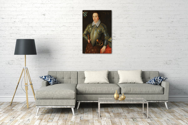 Leinwandbild Britischer Maler (datiert 1588) - Sir John Shurley von Isfield (1565-1632)