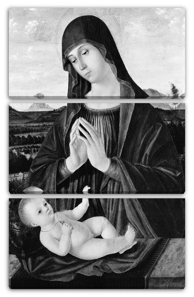 Leinwandbild Antonello de Saliba - Madonna, die das Kind anbetet