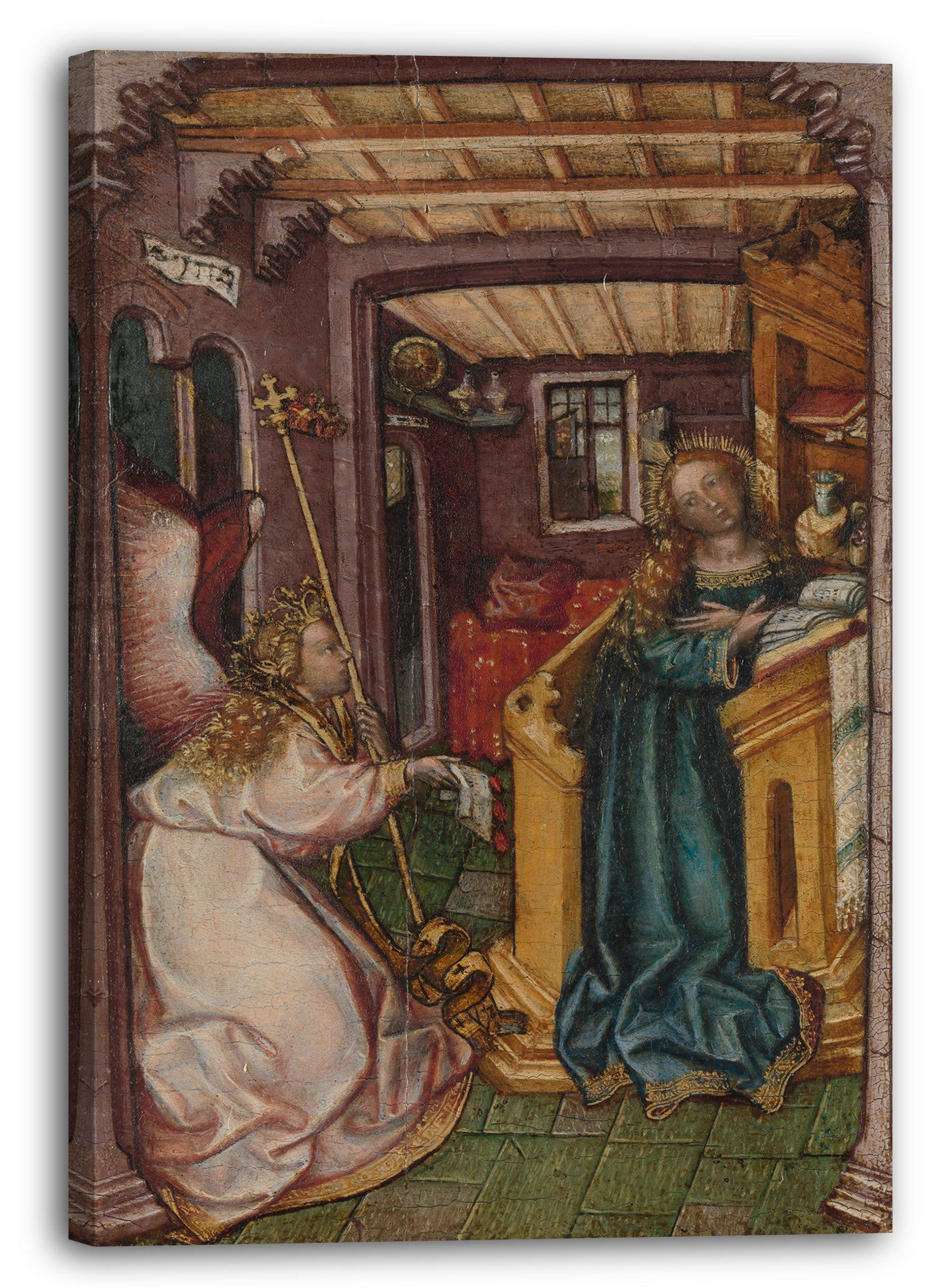 Leinwandbild Süddeutscher (Bayerischer?) Maler (1440-50) - Die Ankündigung