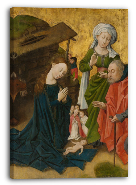 Leinwandbild Südniederländischer Maler - Die Geburt Christi