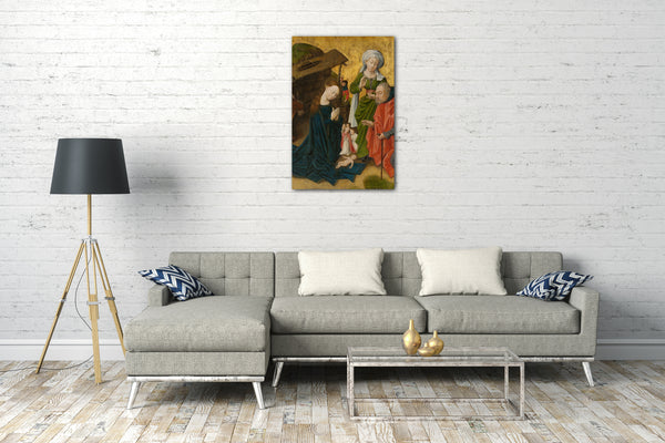 Leinwandbild Südniederländischer Maler - Die Geburt Christi