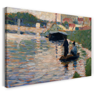 Leinwandbild Georges Seurat - Blick auf die Seine