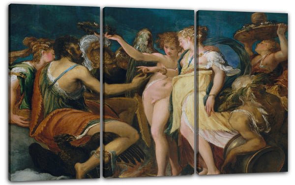 Leinwandbild Andrea Schiavone - Die Hochzeit von Amor und Psyche