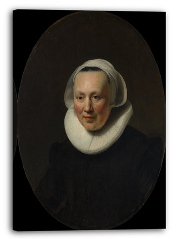 Leinwandbild Rembrandt - Porträt einer Frau