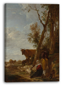 Leinwandbild Nicolaes Berchem - Die Rast