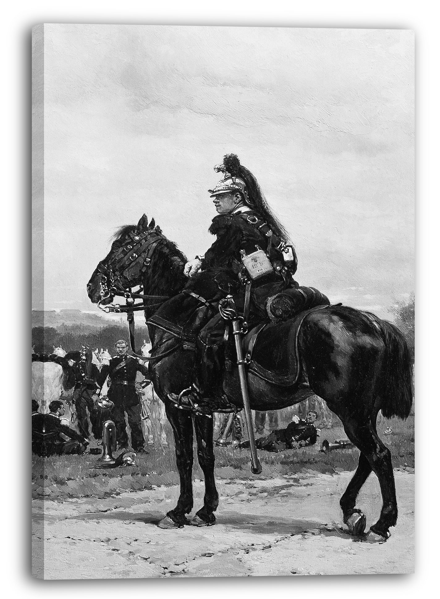 Leinwandbild Édouard Detaille - Ein Dragoner zu Pferd