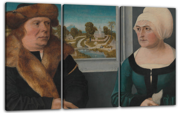 Leinwandbild Ulrich Apt der Ältere - Portrait eines Mannes und seiner Frau (Lorenz Kraffter und Honesta Merz?)