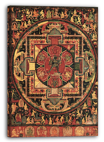 Leinwandbild Thakuri-frühe Malla-Perioden - Chakrasamvara-Mandala