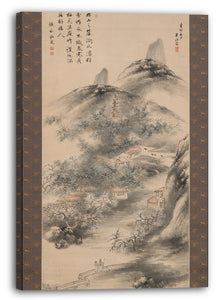 Leinwandbild Okada Hankō - Bambus und Pflaume im Vorfrühling