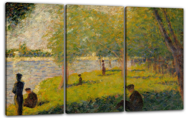 Leinwandbild Georges Seurat - Studie für "Ein Sonntag auf der Grande Jatte"