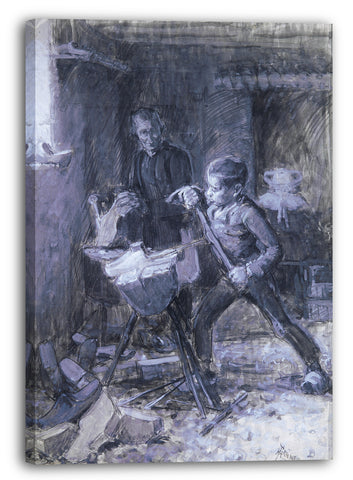 Leinwandbild Henry Ossawa Tanner - Studie zum jungen Sabot Maker