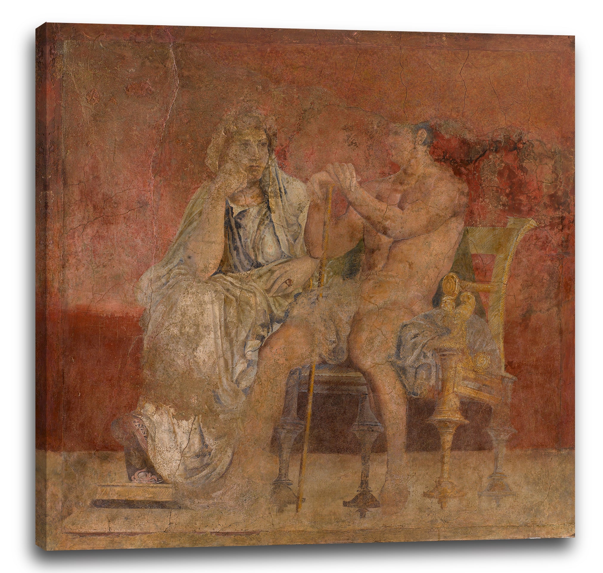 Leinwandbild Späte Republikaner - Wandmalerei aus dem Raum H der Villa von P. Fannius Synistor in Boscoreale