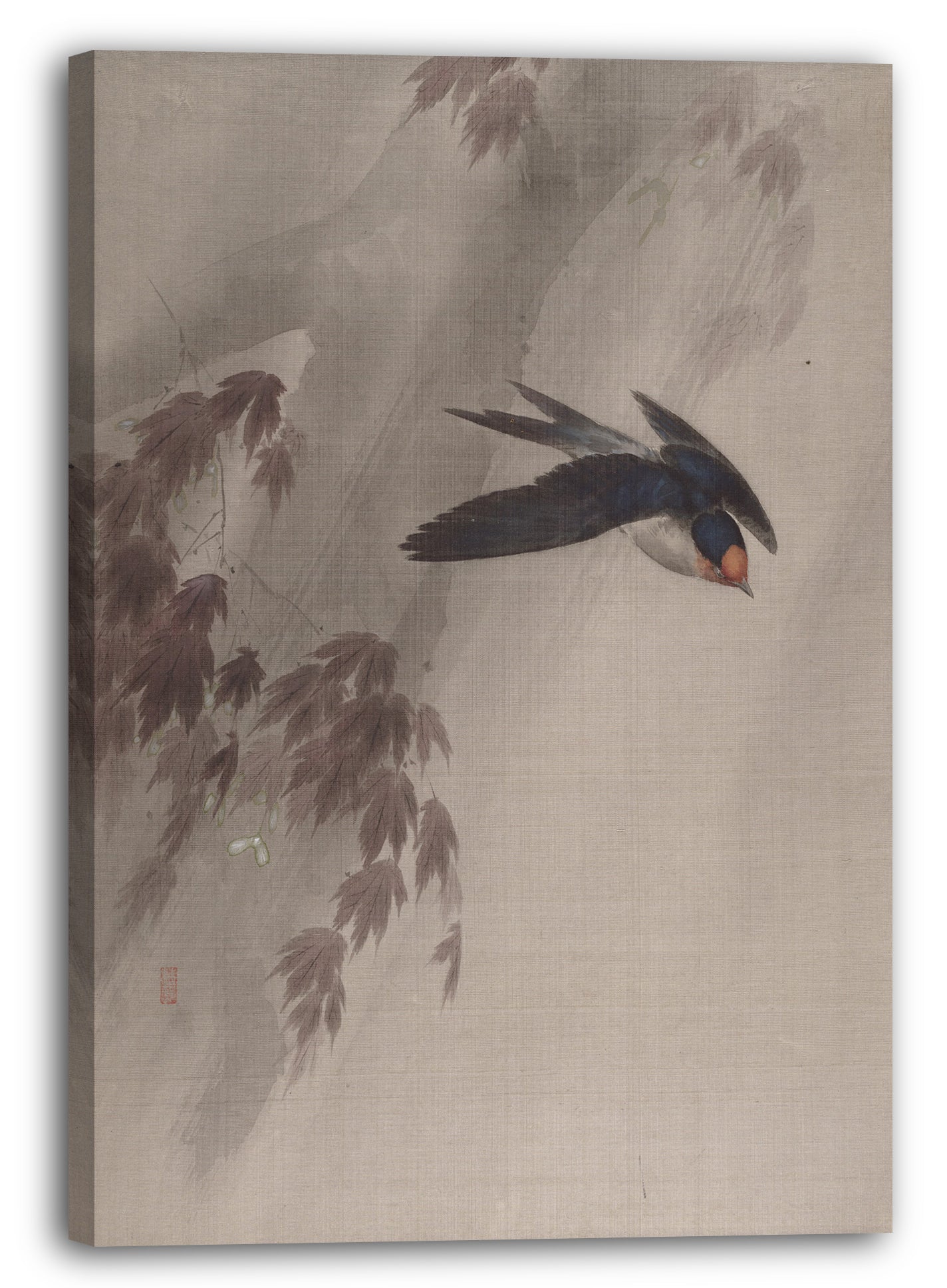 Leinwandbild Okada Baison - Eine Schwalbe im Regen