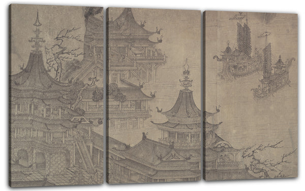 Leinwandbild Früher Wang Zhenpeng zugeschrieben - Der Daming Palast