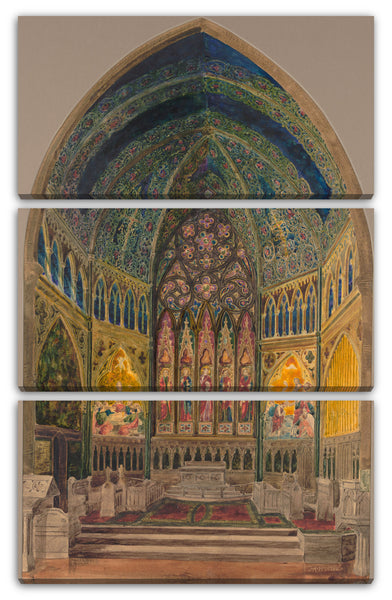Leinwandbild Jacob Holzer - Entwurf für den Altarraum der Christus-Kirche in der Bedford-Allee, Brooklyn, New York