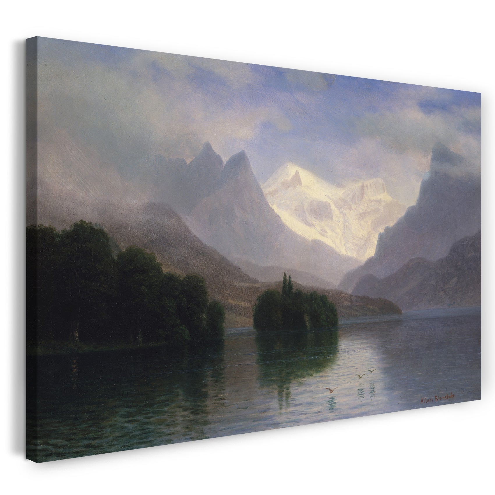 Leinwandbild Albert Bierstadt - Berg-Szene