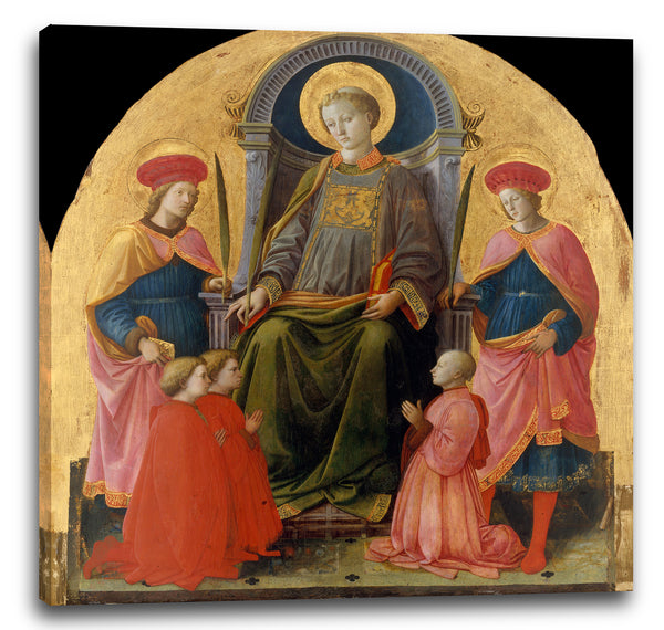 Leinwandbild Fra Filippo Lippi - Sankt Lorenz thront mit Heiligen und Stiftern