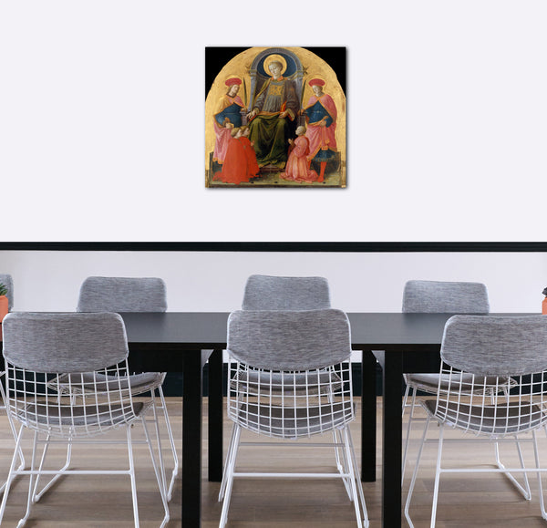 Leinwandbild Fra Filippo Lippi - Sankt Lorenz thront mit Heiligen und Stiftern