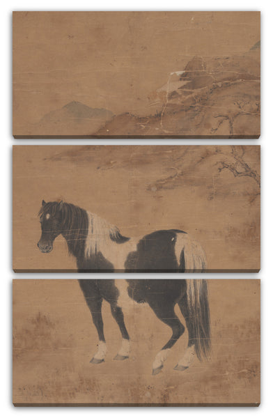 Leinwandbild Nicht identifizierter Künstler - Pferd und Landschaft