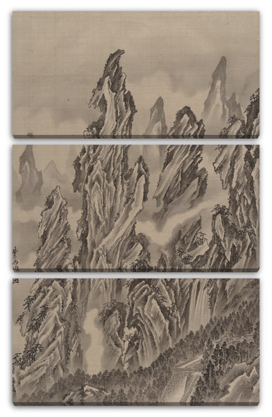 Leinwandbild Kawanabe Kyōsai (Japanisch, 1831-1889) - Felsige Landschaft