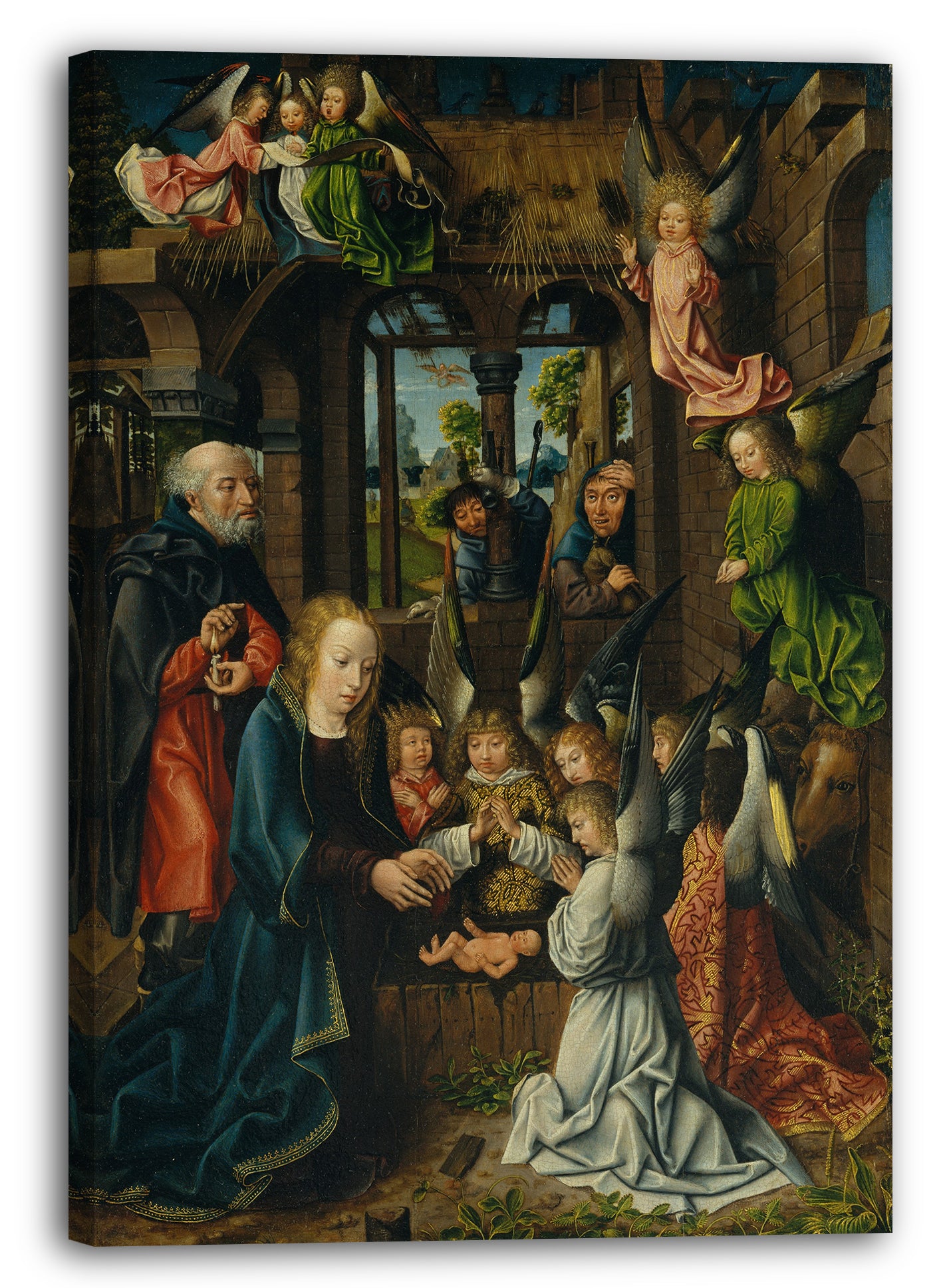 Leinwandbild Werkstatt des Meisters von Frankfurt - Die Anbetung des Christuskindes