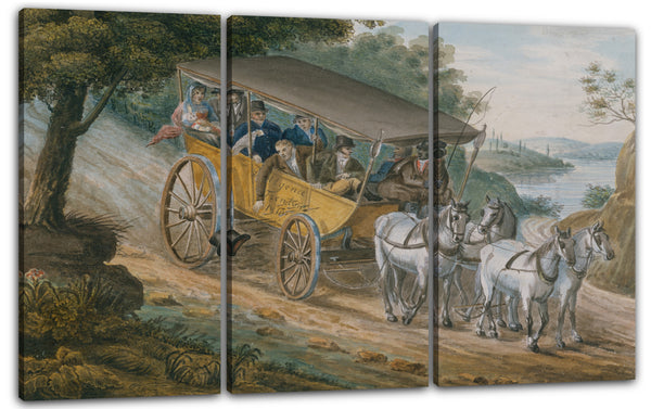 Leinwandbild Pavel Petrowitsch Svinin - Reisen mit Stagecoach in der Nähe von Trenton, New Jersey