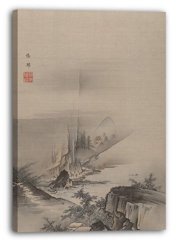 Leinwandbild Hashimoto Gahō - Stromschnellen und Fluss-Wasserfall