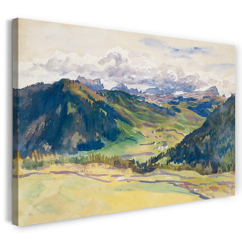 Leinwandbild John Singer Sargent - Offenes Tal, Dolomiten