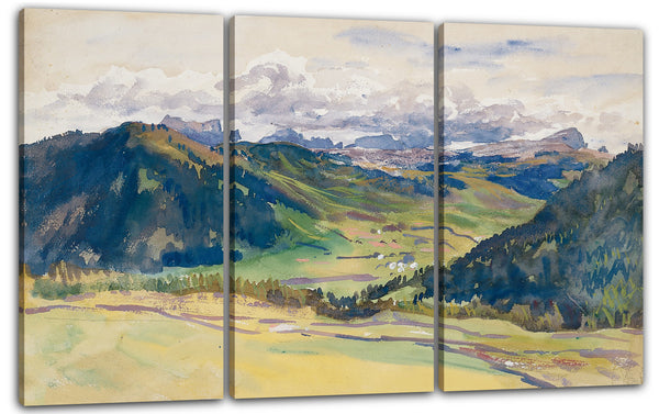 Leinwandbild John Singer Sargent - Offenes Tal, Dolomiten