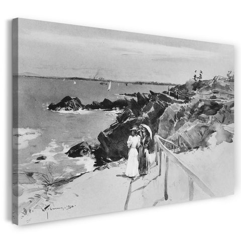 Leinwandbild William Thomas Smedley - Die Klippen bei Nahant, North Shore, Massachusetts