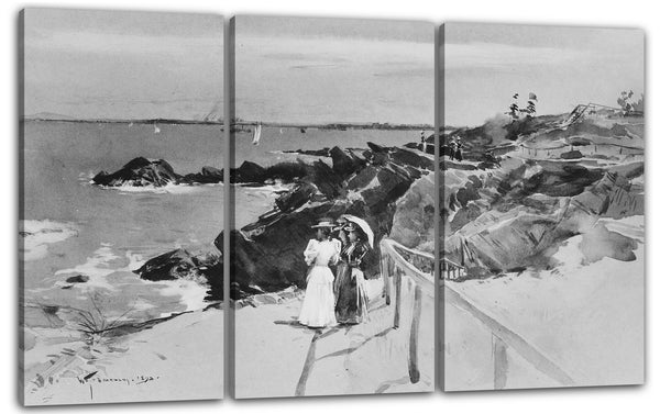 Leinwandbild William Thomas Smedley - Die Klippen bei Nahant, North Shore, Massachusetts