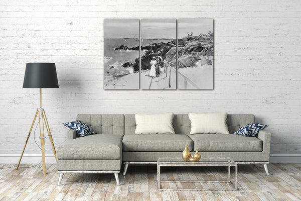 Leinwandbild William Thomas Smedley - Die Klippen bei Nahant, North Shore, Massachusetts