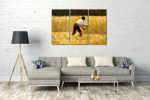 Leinwandbild Georges Seurat - Der Mäher